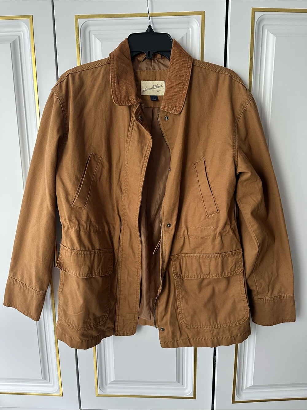 Universal Thread Tan Utility Jacket with Cord Collar